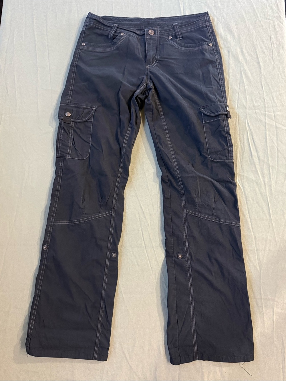 Women's Kuhl Outdoor Hiking Cargo Pants Dark Blue 6 Reg